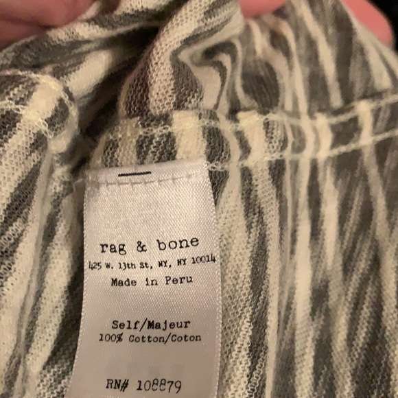 Rag & Bone Knit Striped Racerback Tank Top - Picture 6 of 6